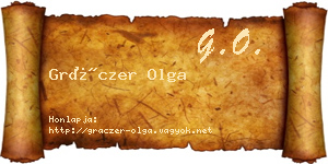 Gráczer Olga névjegykártya